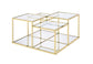 Uchenna - Coffee Table - Clear Glass & Gold Finish