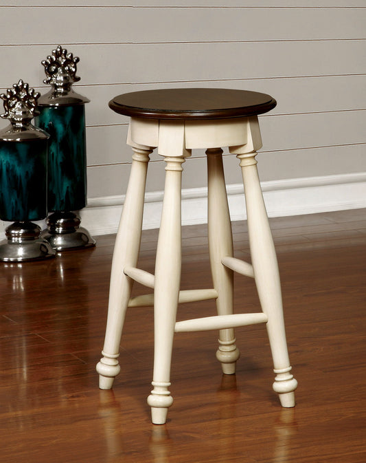 Sabrina - Counter Height Stool (Set of 2) - Off-White / Cherry