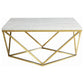 Meryl - Square Coffee Table - White And Gold