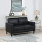 Ruth - Upholstered Track Arm Faux Leather Loveseat