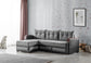 Ottomanson Maya - Upholstered Convertible Sectional with Storage - Gray