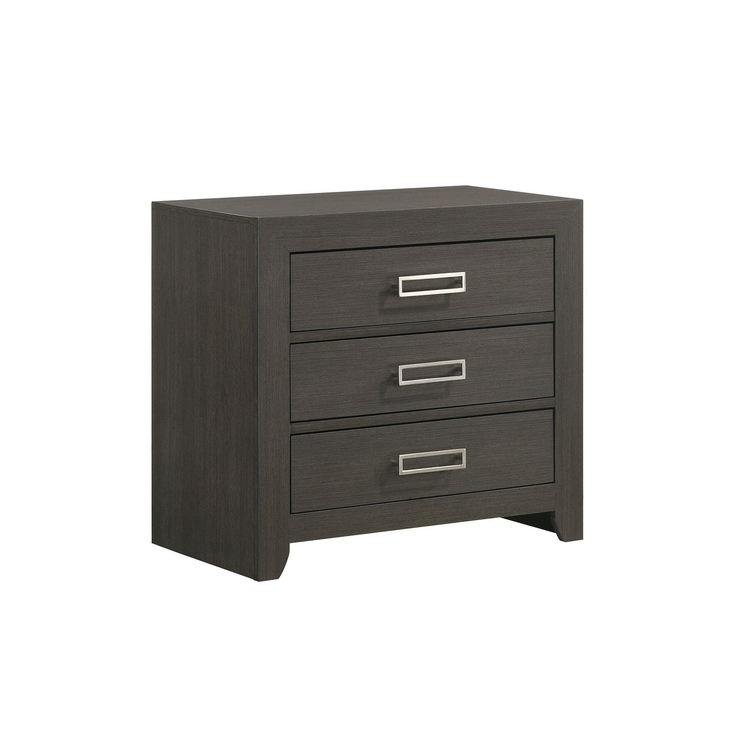 Sasha - 3 - Drawer Nightstand With Usb - Gray