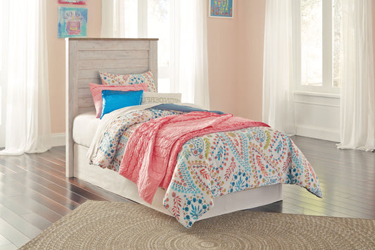 Willowton - Panel Headboard With Bolt On Bed Frame