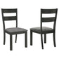 Jakob - Upholstered Side Chairs With Ladder Back (Set of 2) - Gray And Black
