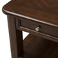 Wallace - Chair Side Table - Dark Brown