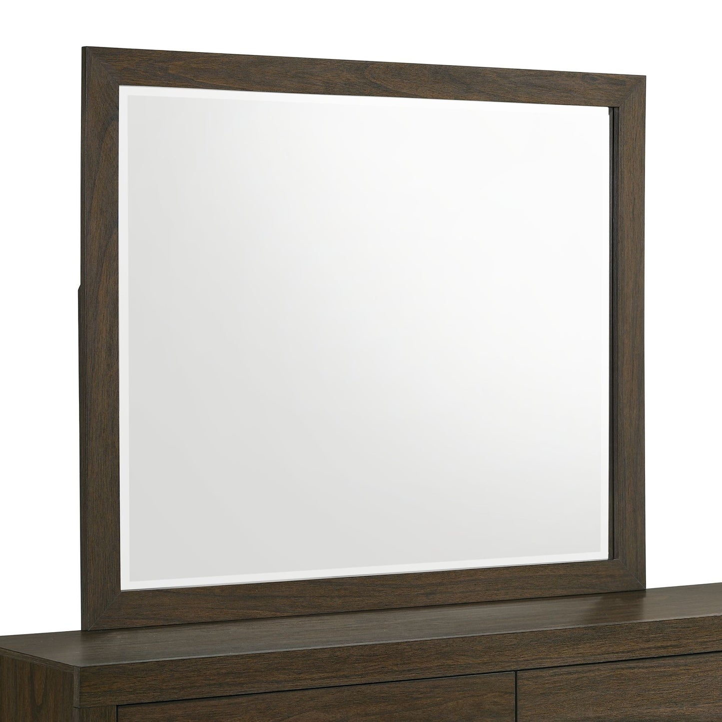 Hendricks - Dresser & Mirror Gray Set - Walnut