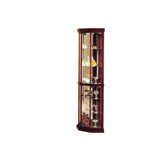 Huxley - Curio Cabinet (Corner) - Dark Brown - 16"