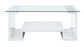 Nevaeh - Coffee Table - Clear Glass & White High Gloss Finish