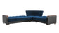 Ottomanson Armada X - Convertible Sectional With Storage - Turquoise & Black