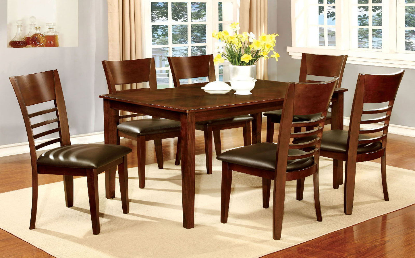Hillsview - Dining Table - Brown Cherry / Espresso