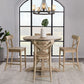 Callista - Round Counter Height 5 Piece Dining Set-Table And Four Stools - Beach