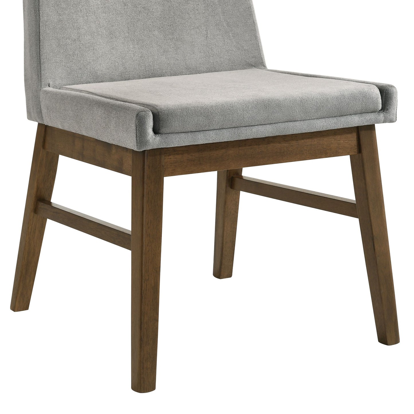 Weston - Upholstery Side Chair (Set of 2) - Walnut With Smoke Fabric