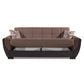 Ottomanson Armada Air - Convertible Sofabed With Storage - Light Brown & Dark Brown