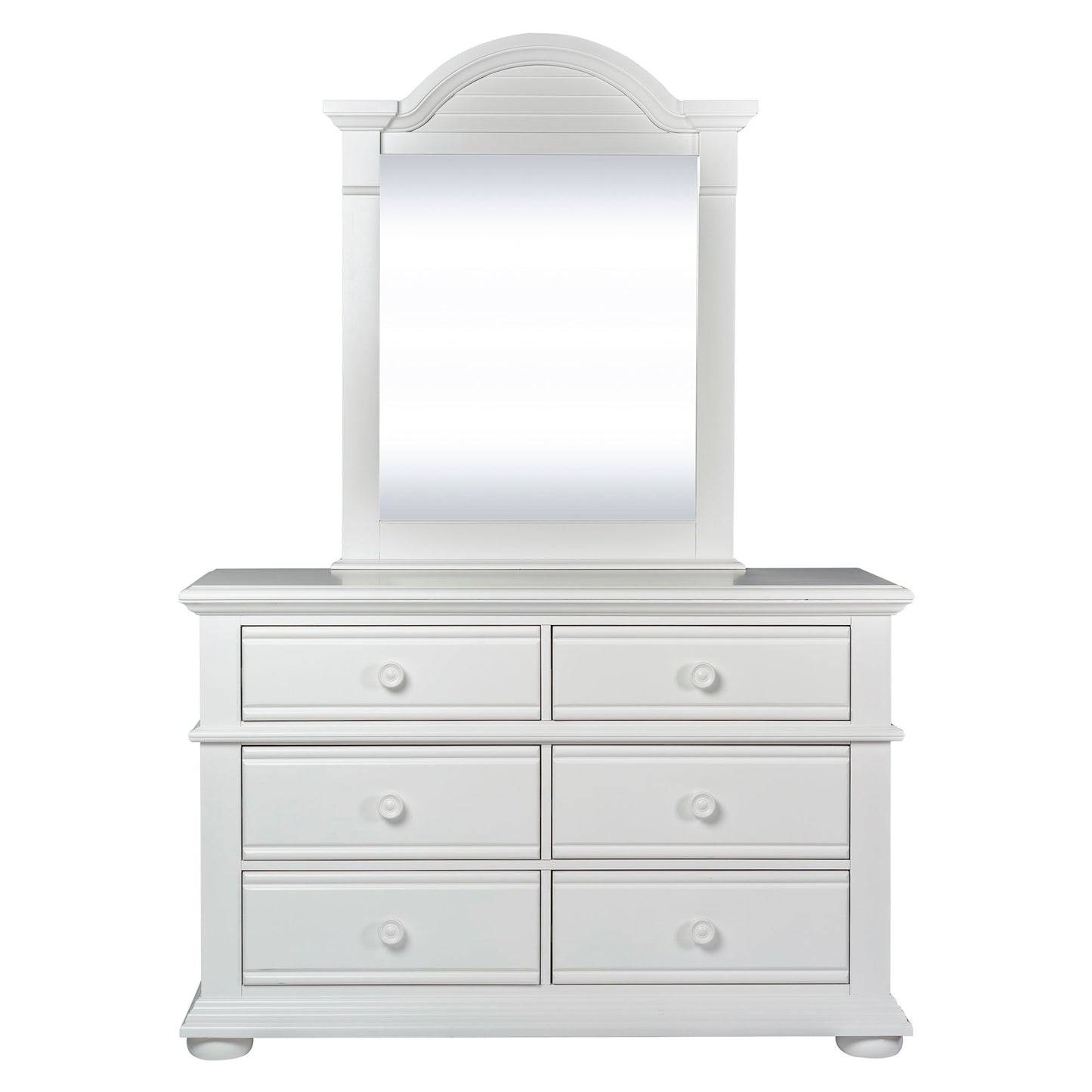 Summer House - 6 Drawers Dresser & Mirror - White