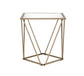 Fogya - End Table - Mirrored & Champagne Gold Finish