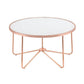 Alivia - Coffee Table - Rose Gold & Frosted Glass