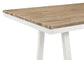 Counter Height Dining Table - Brown And White