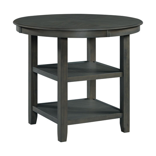 Amherst - Counter Table With Wood Leg - Grey Finish