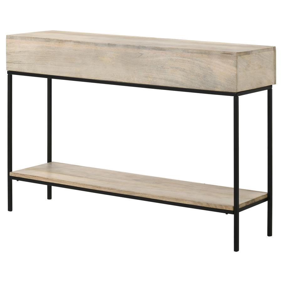 Rubeus - 2-Drawer Console Table With Open Shelf - White Washed