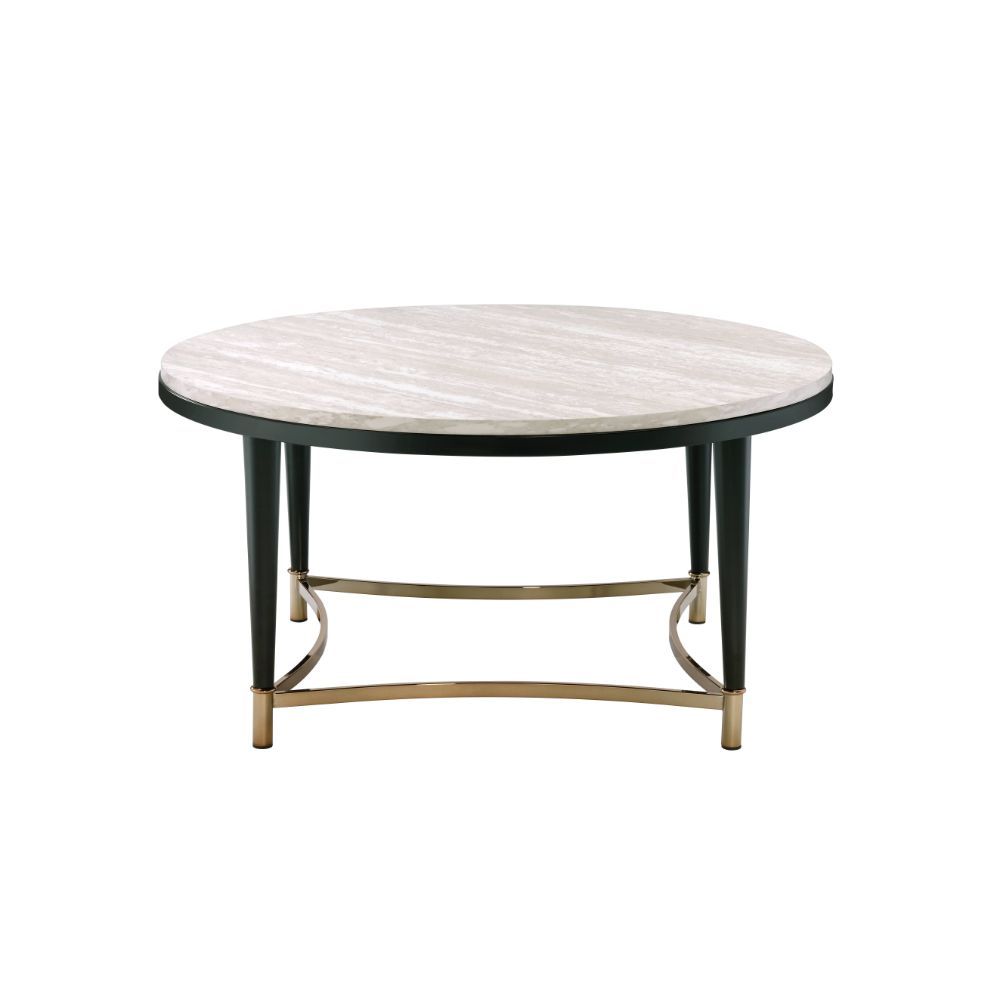 Ayser - Coffee Table - White Washed & Black