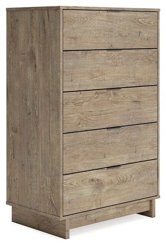 Oliah - Natural - Five Drawer Chest