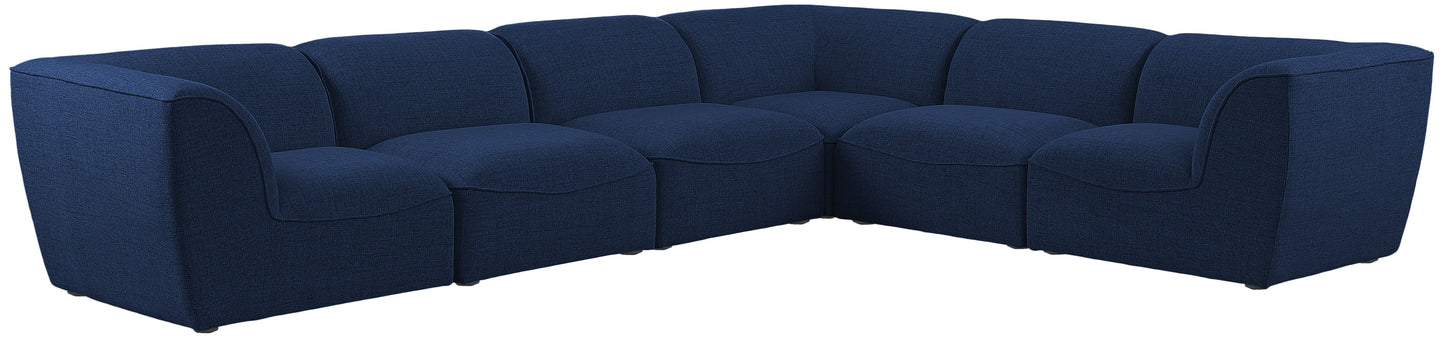 Miramar - Modular Sectional 6 Piece - Navy - Fabric