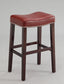 Lewis - Stool (Set of 2) - Red PU & Espresso