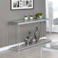 Anne - Sofa Table With Lower Shelf - Chrome And Clear