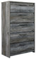 Baystorm - Gray - Five Drawer Chest