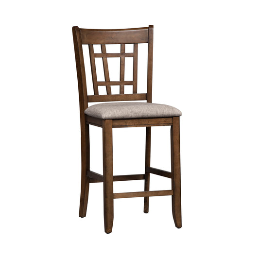 Santa Rosa - Lattice Back Counter Chair - Light Brown
