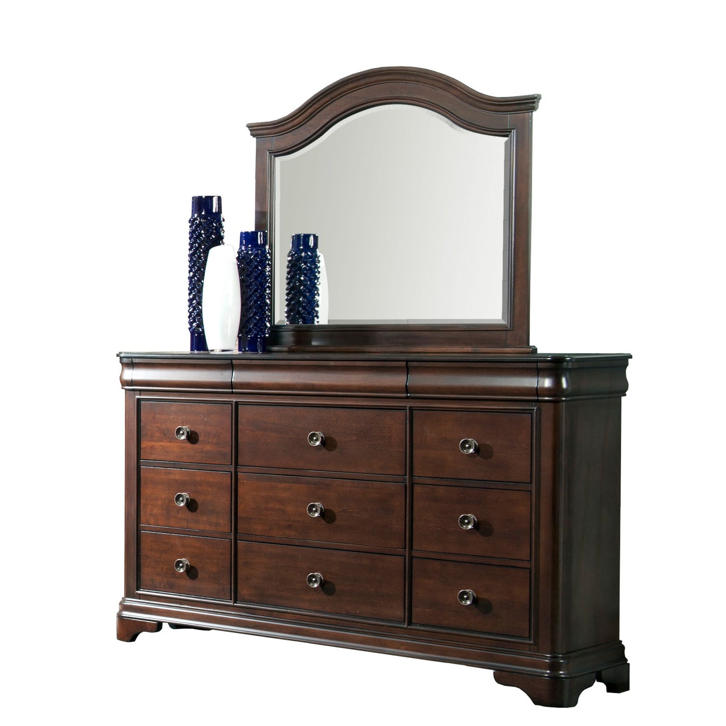 Cameron - Dresser & Mirror Set - Cherry