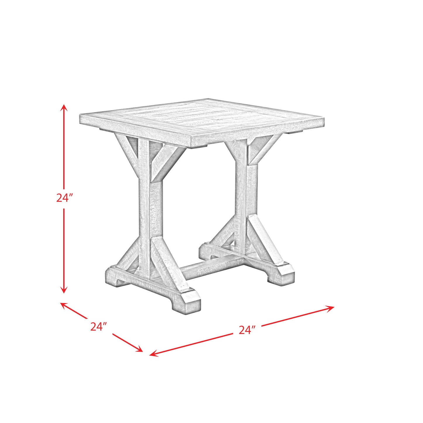 Finn - Trestle End Table - Walnut