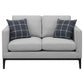 Apperson - Cushioned Back Loveseat - Light Gray