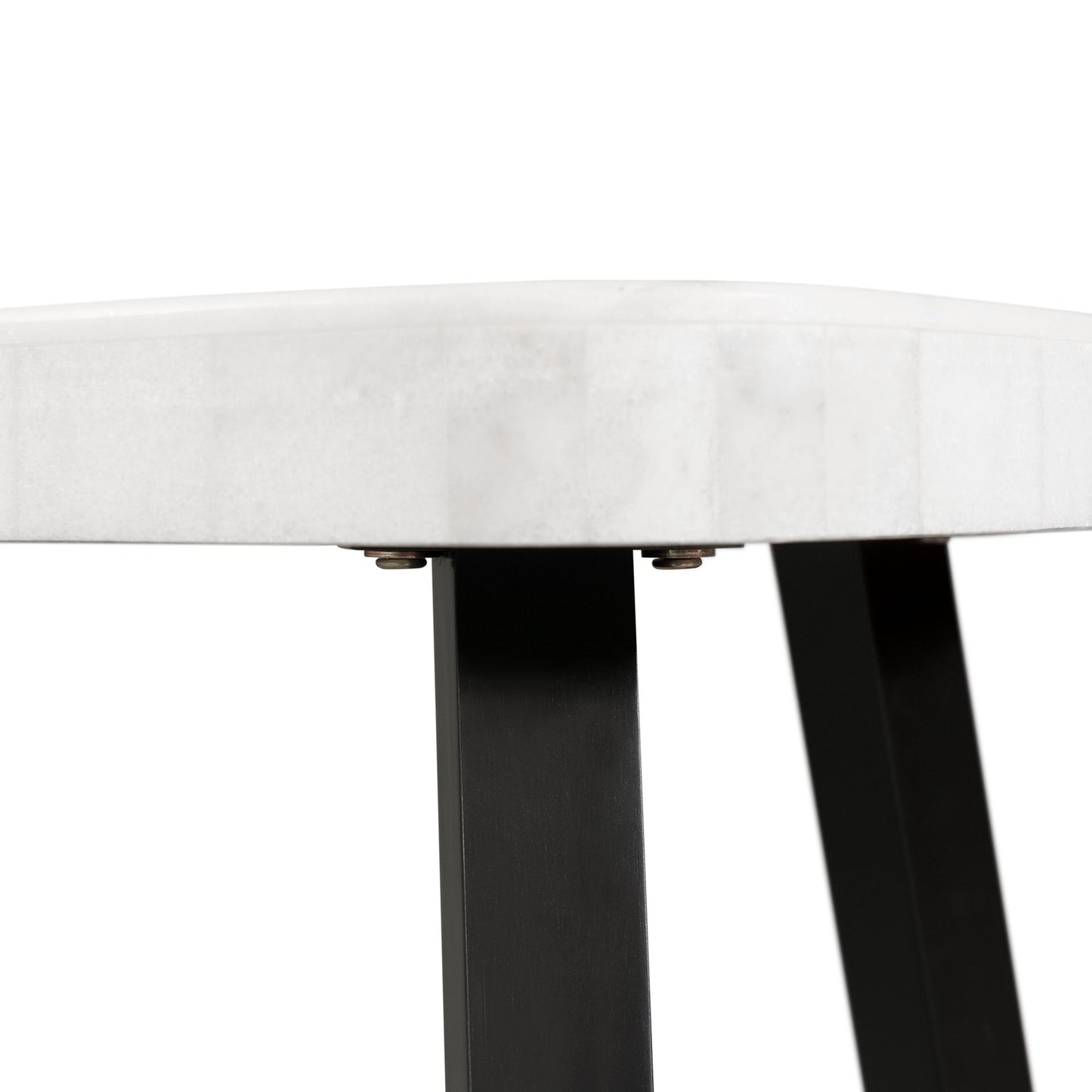 Trinity - Marble Top End Table - White - 26"