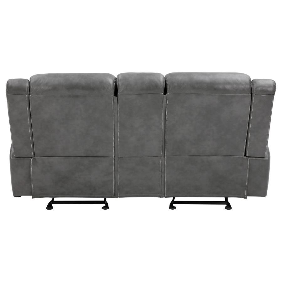 Conrad - Upholstered Motion Loveseat - Cool Gray