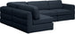 Beckham - Modular Sectional 4 Piece - Navy - Fabric