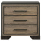 Baker - 3-Drawer Nightstand - Brown And Light Taupe