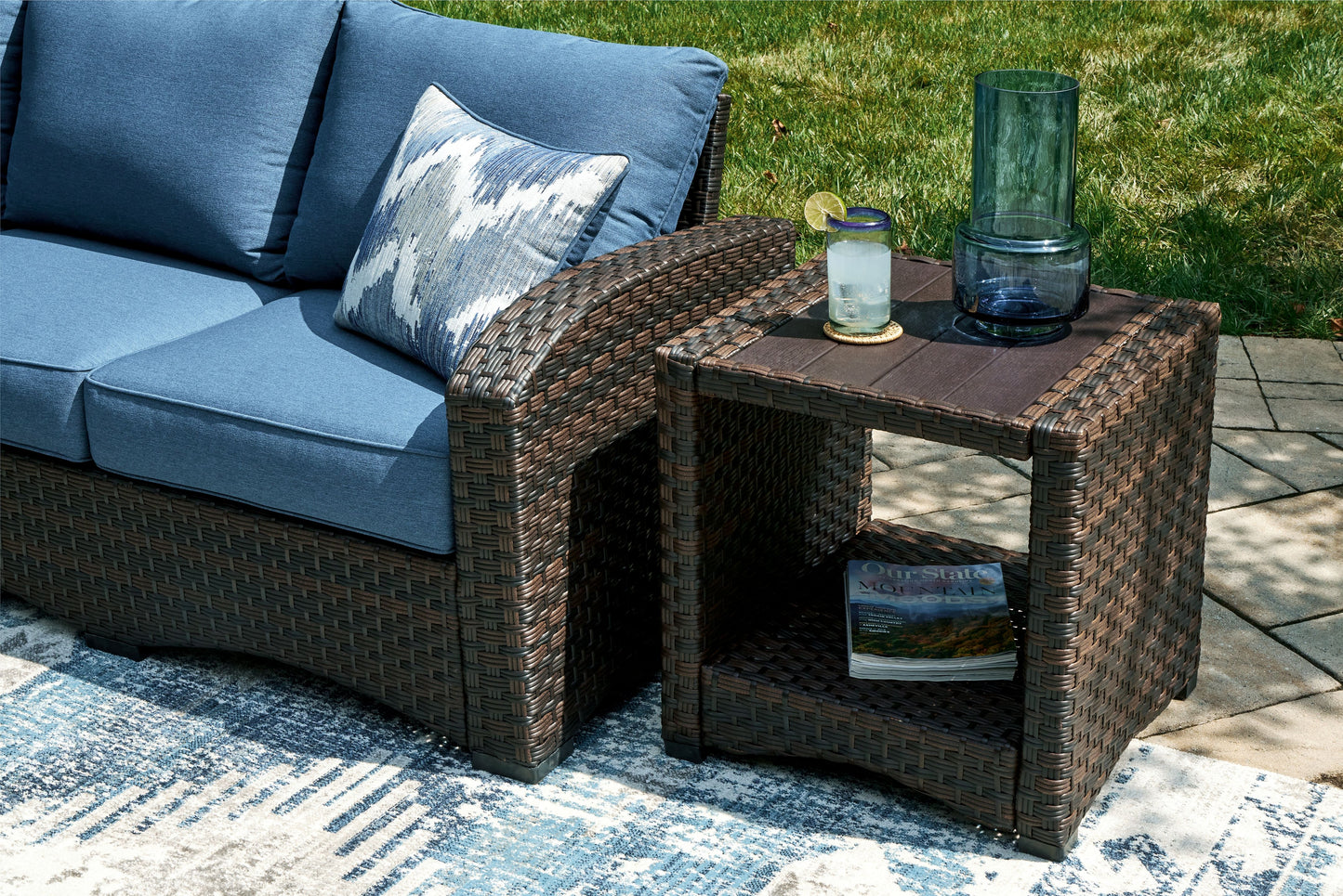 Windglow - Brown - Square End Table