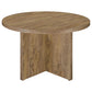 Jamestown - Round Engineered Wood Dining Table With Decorative Laminate - Mango Brown