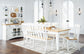 Ashbryn - White / Natural - Rectangular Dining Room Table