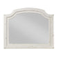 Jaqueline - Mirror - Light Gray Linen & Antique White Finish