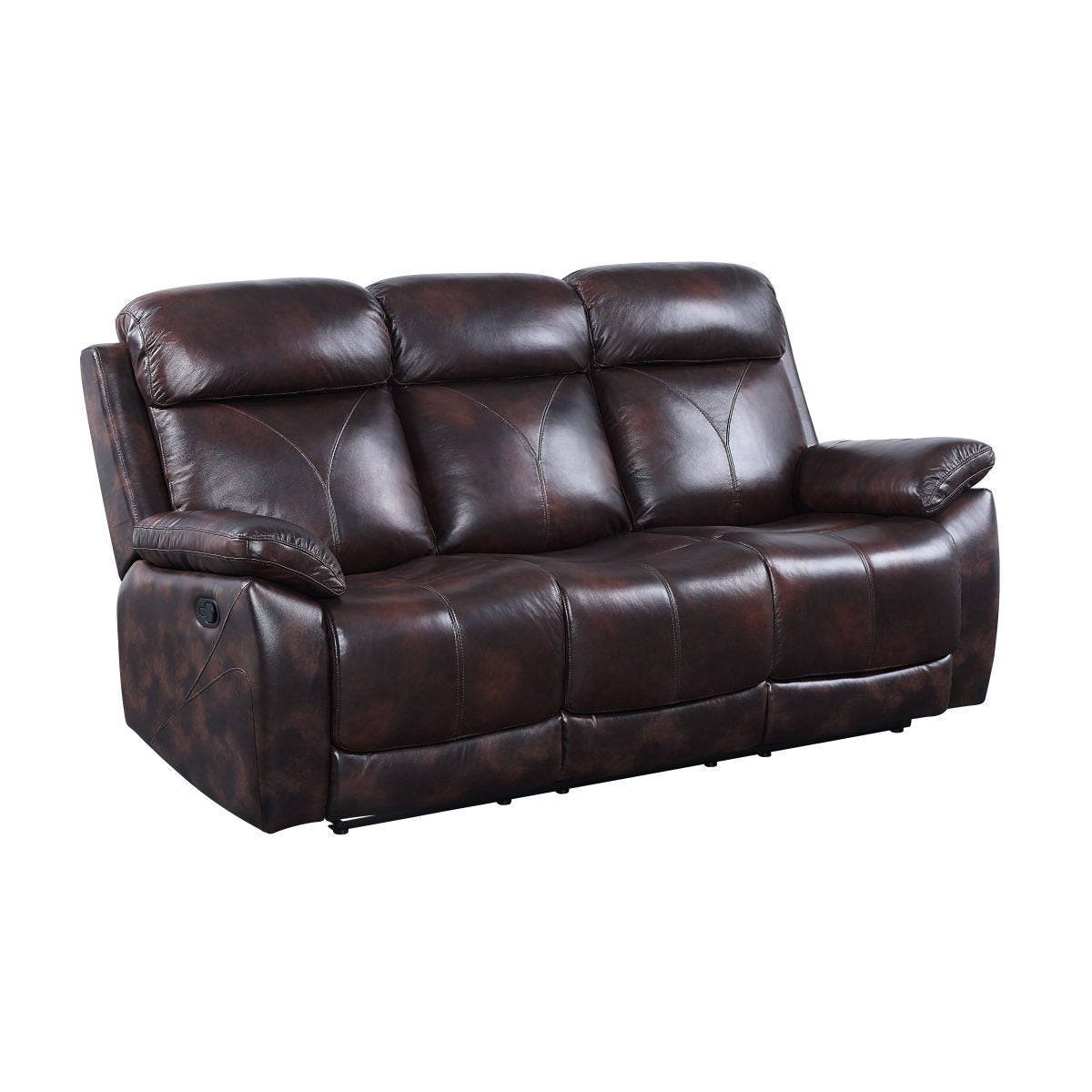 Perfiel - Sofa - 2 Tone Dark Brown Top Grain Leather