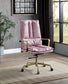 Tinzud - Office Chair - Pink Top Grain Leather