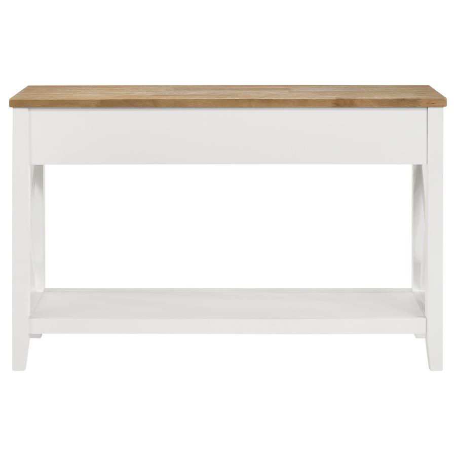 Hollis - 2-drawer Wood Entryway Console Table - Brown And White