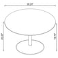 Ganso - Round Metal Coffee Table With Tempered Glass Top - Black