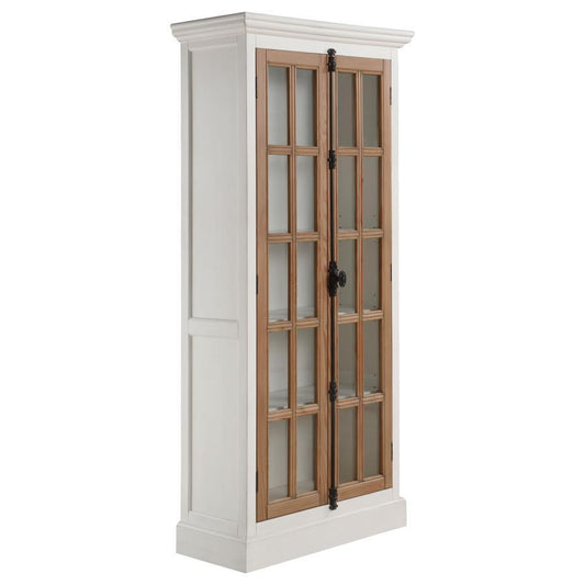 Tammi - 2-Door Tall Cabinet - Antique White and Brown
