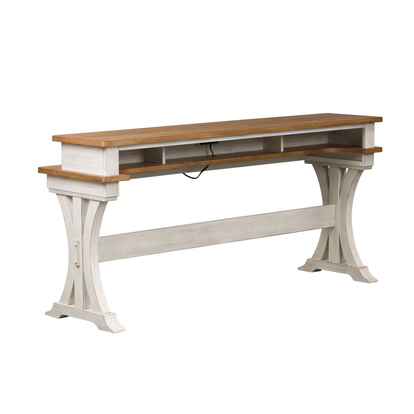 Farmhouse Reimagined - Console Bar Table - White