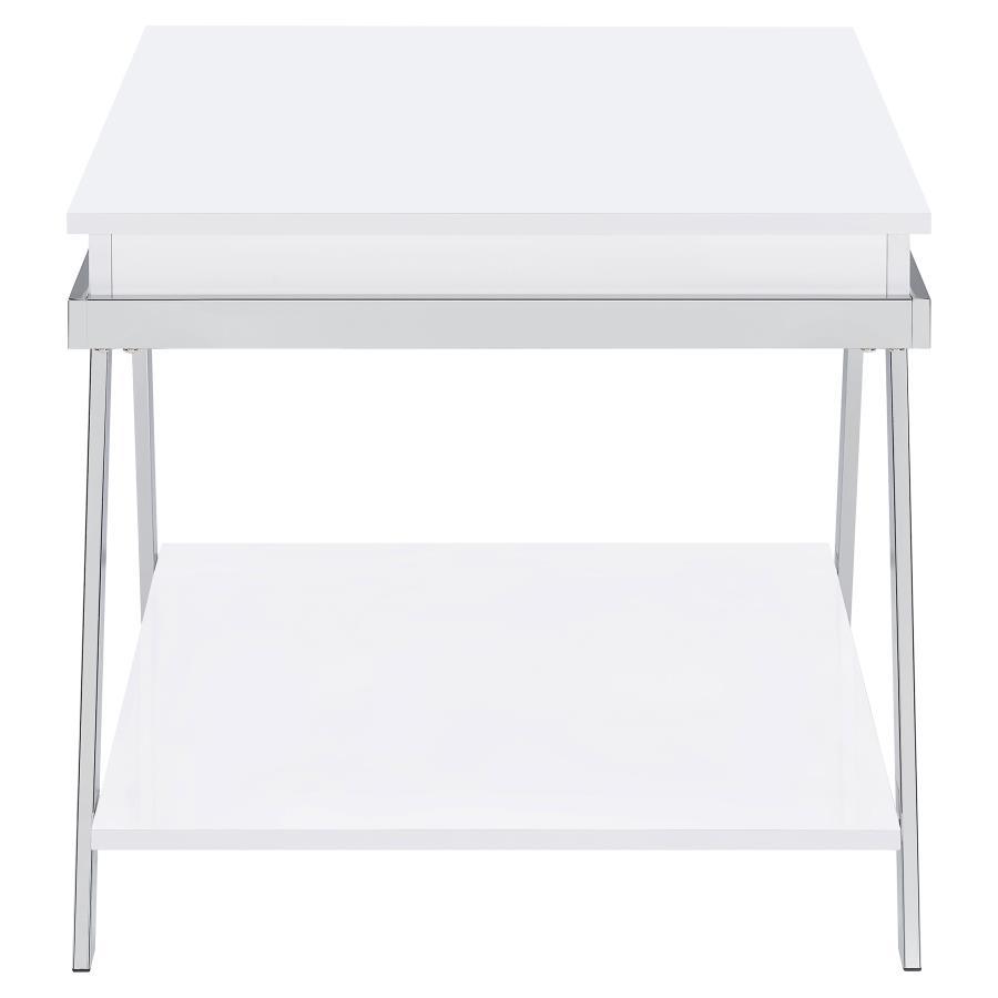 Marcia - End Table - White High Gloss