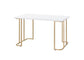 Estie - Writing Desk - White & Gold Finish