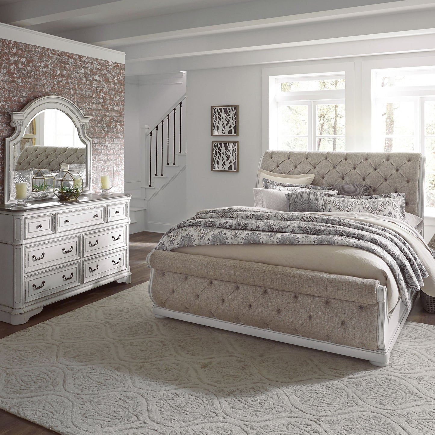 Magnolia Manor - Sleigh Bedroom Set